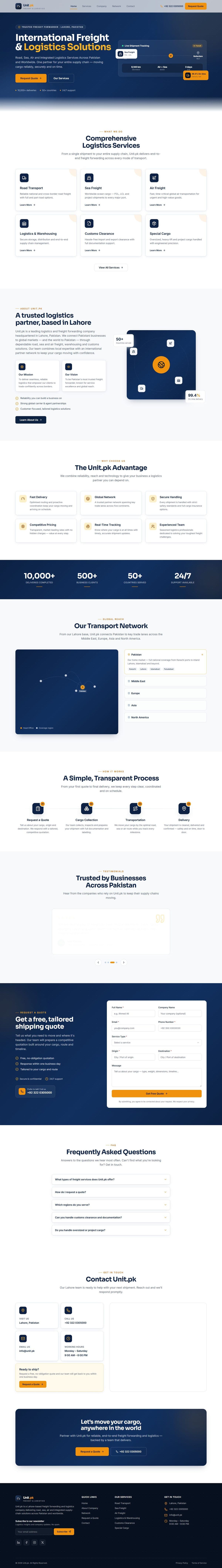 Homepage — hero and services overview