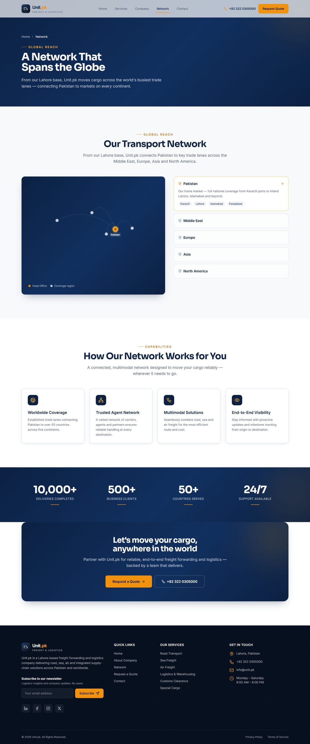 Global transport network