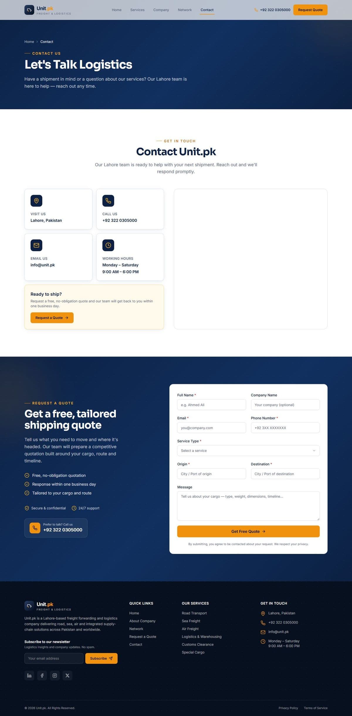 Contact & quote request