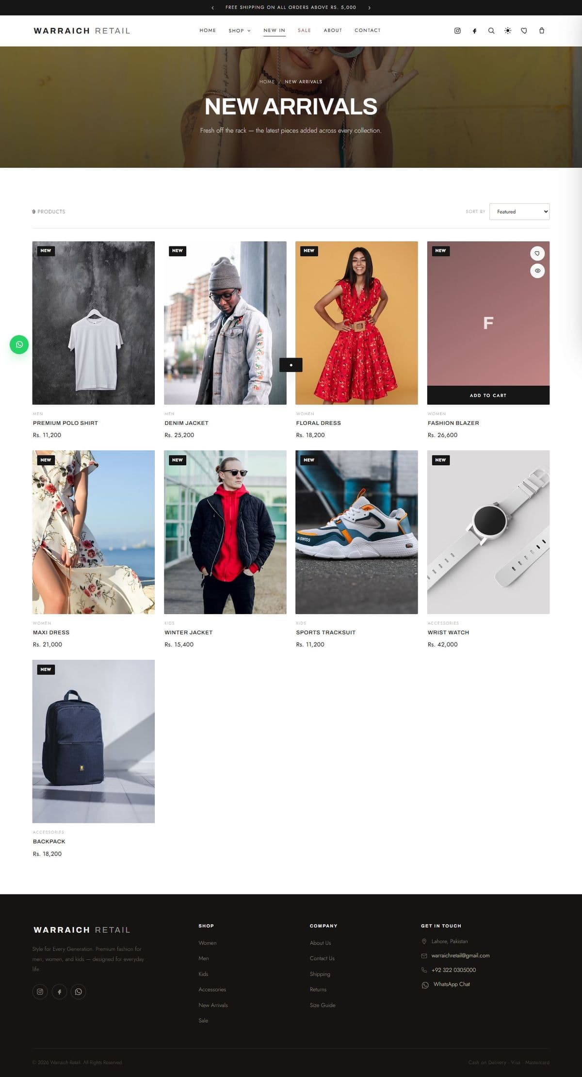 New arrivals